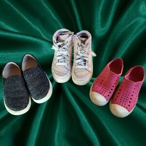 LOT OF 3 CUTE PAIRS OF GIRLS SZ. 11 SHOES ~ SKECHERS ~ NATIVE ~ SHEIN
